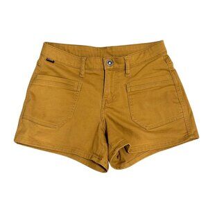 Kuhl Women's Kontour Shorts Inseam 3" Patch Pockets Gold Yellow Size 4 Stretch